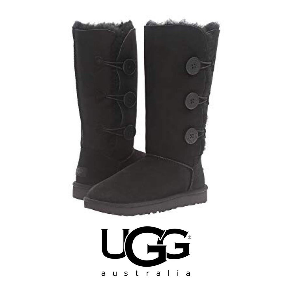 Ugg black Bailey button triplet 8